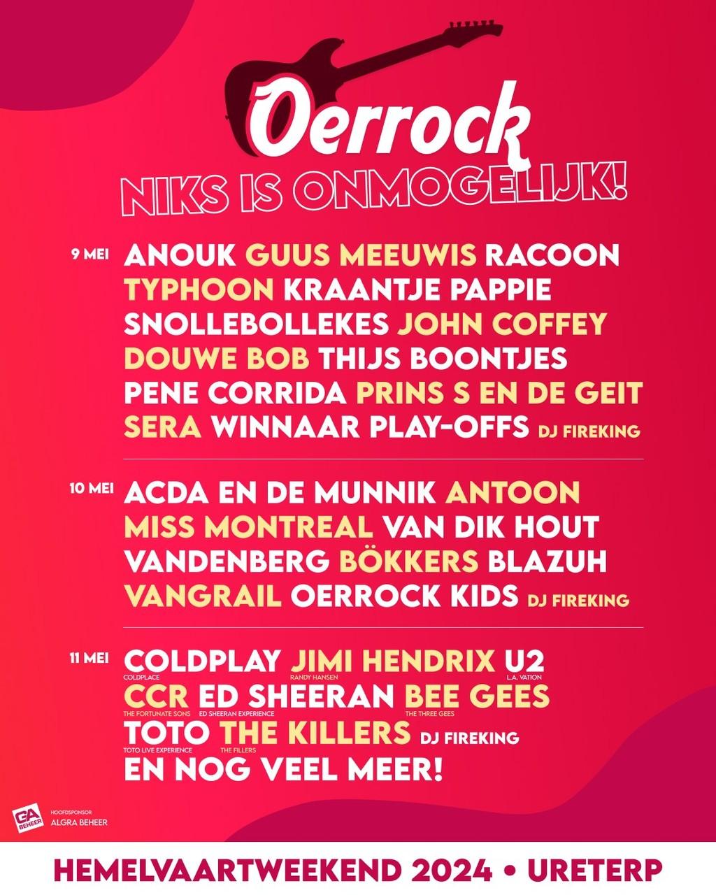 Lineup Poster Oerrock Festival 2024