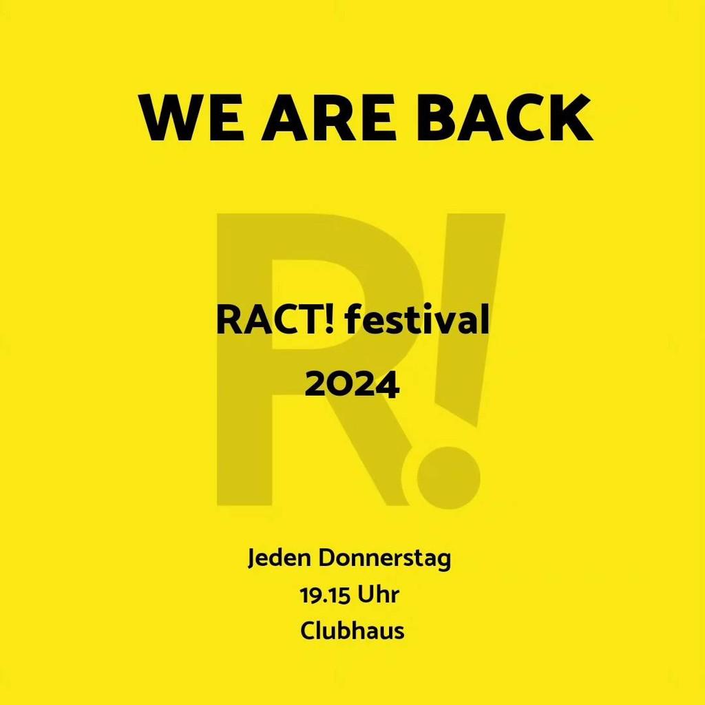 Lineup Poster Ract!festival 2024