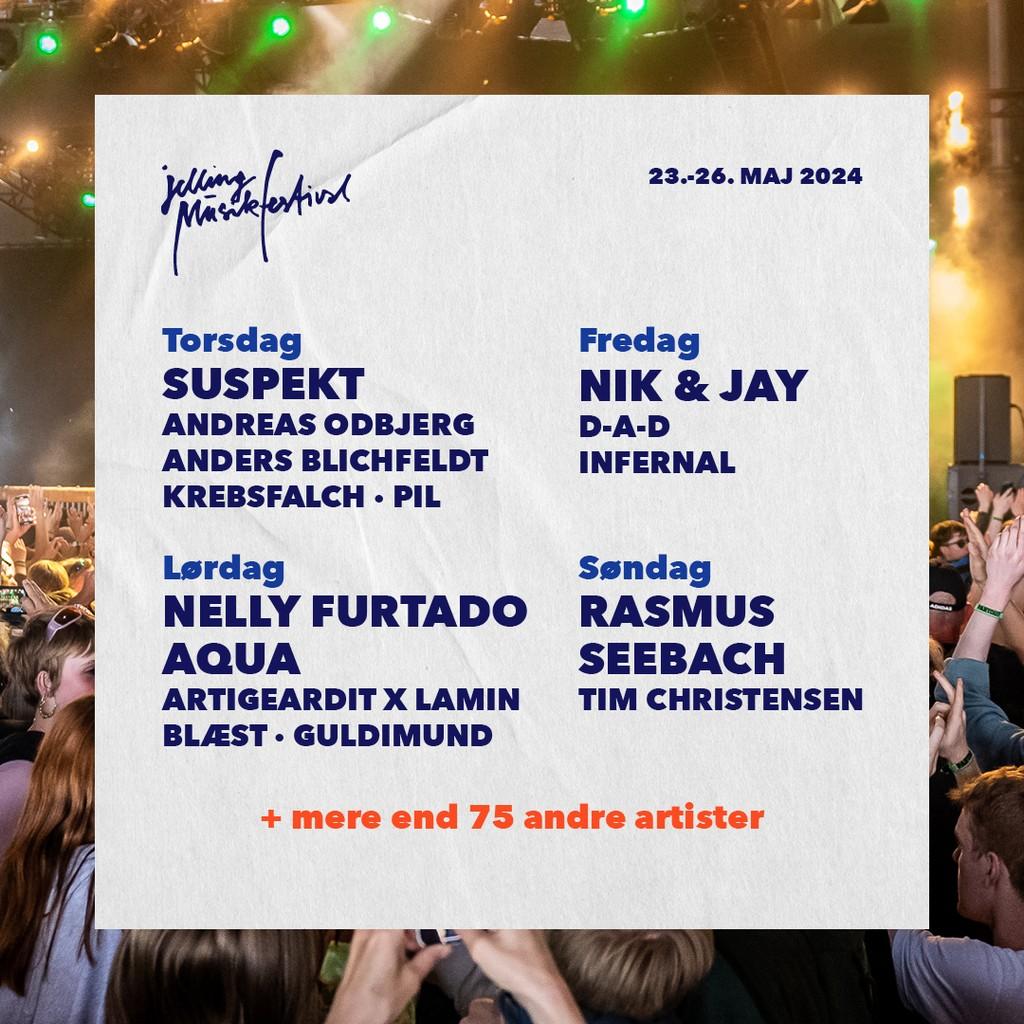 Lineup Poster Jelling Musikfestival 2024