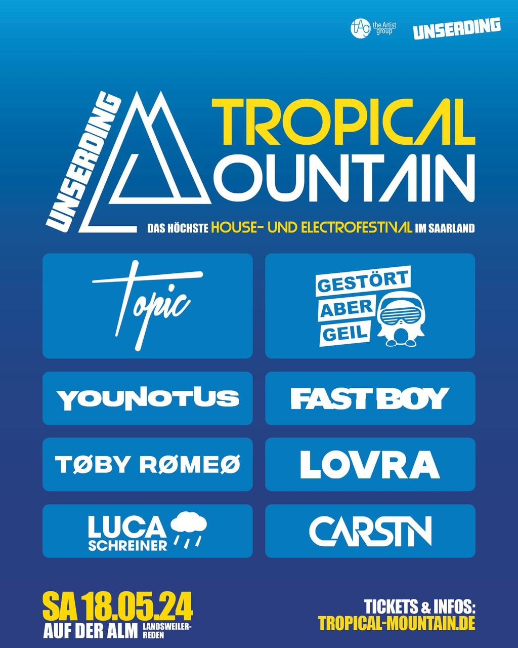 Lineup Poster Tropical Mountain 2024