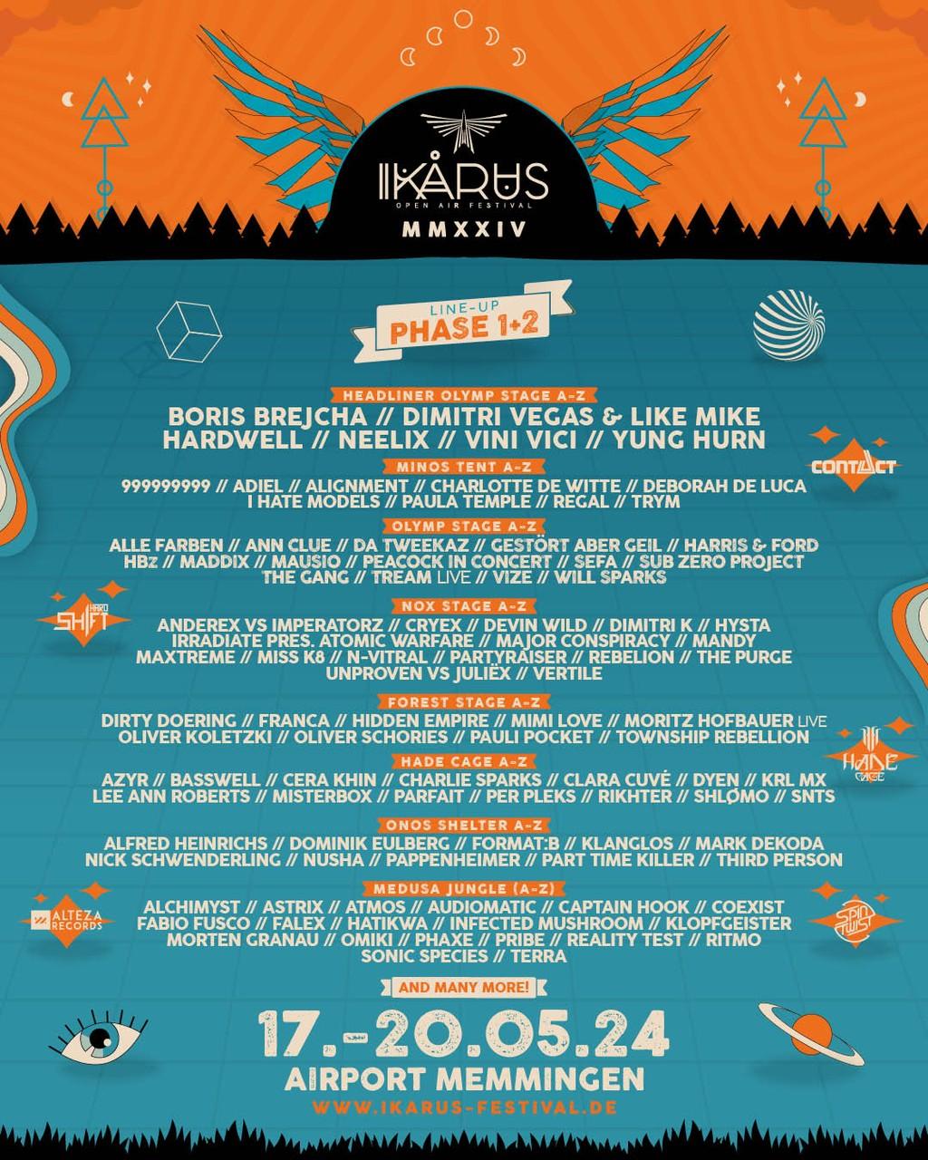 Lineup Poster Ikarus Festival 2024