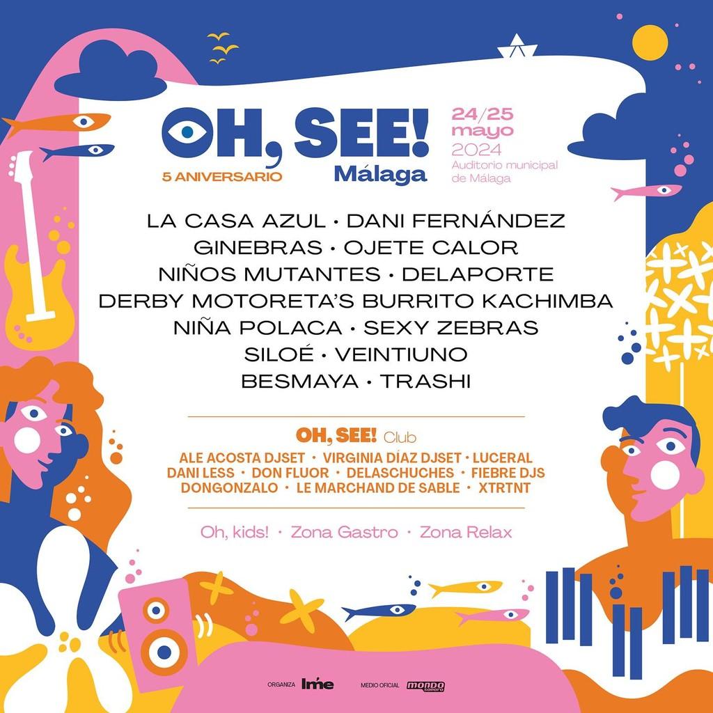 Lineup Poster Oh See Málaga 2024