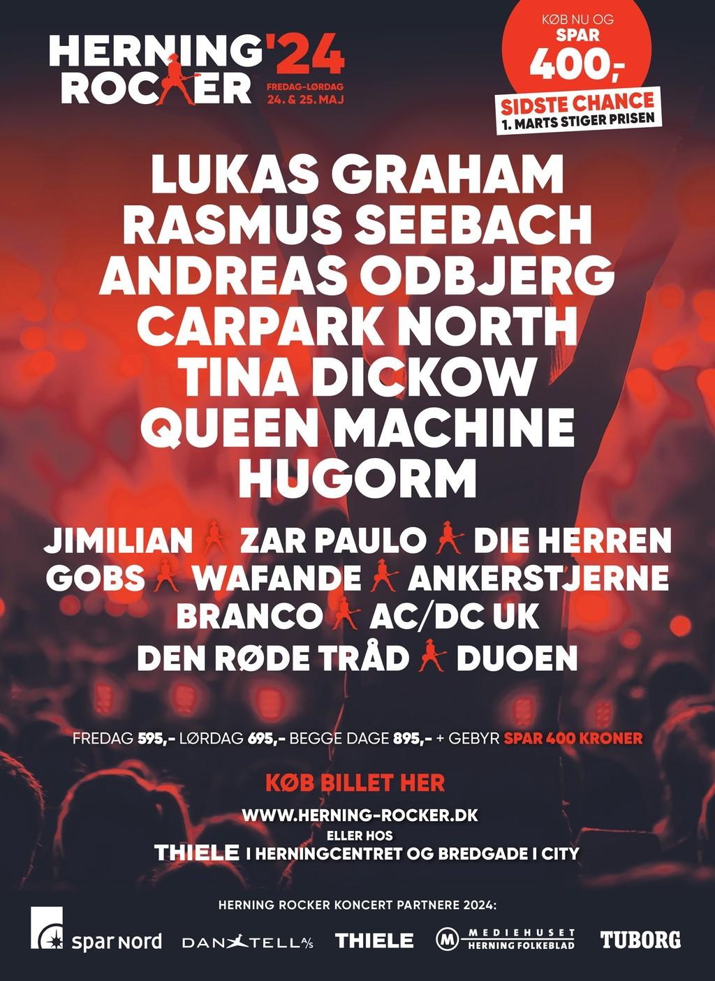 Lineup Poster Herning Rocker 2024