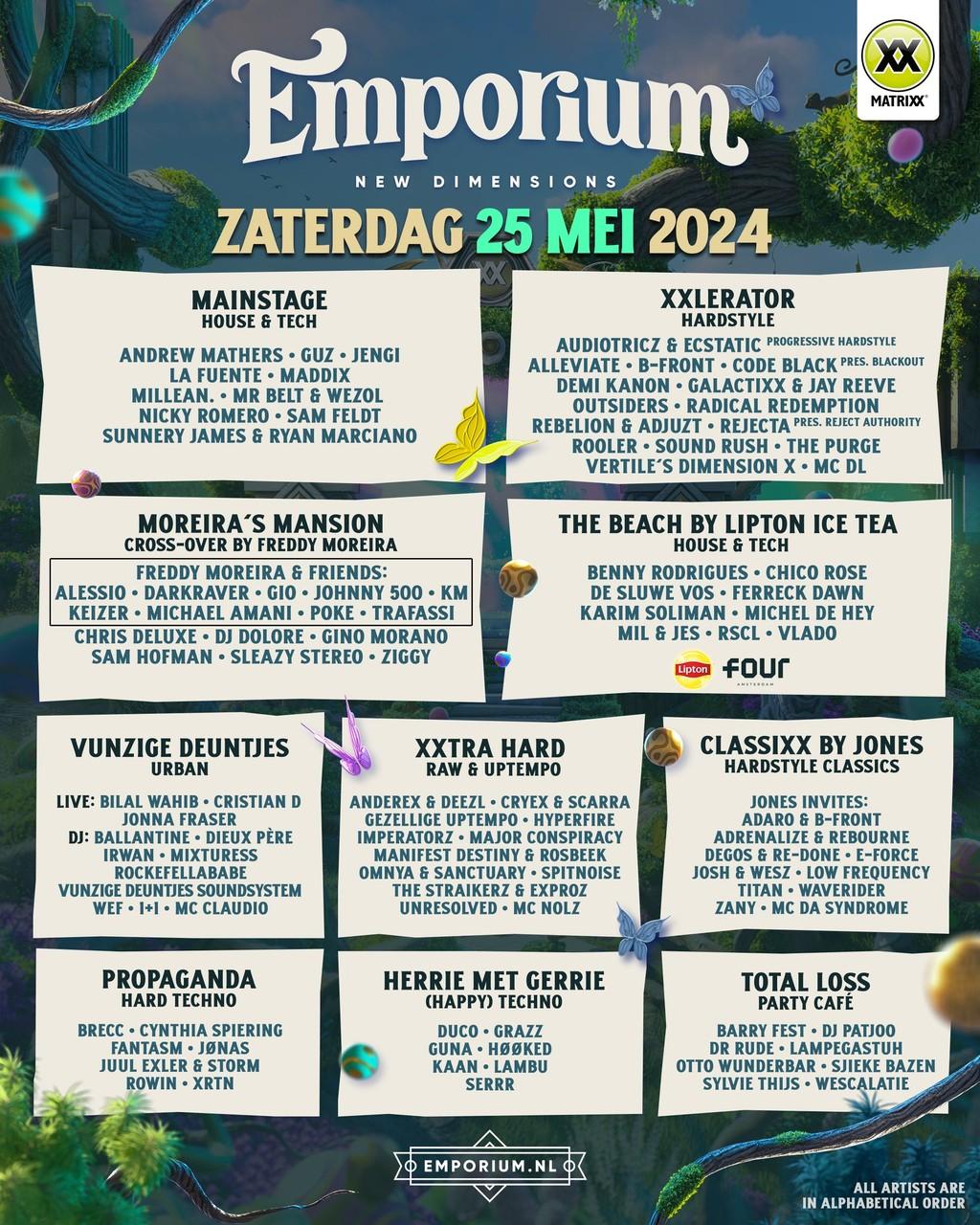 Lineup Poster Emporium Festival 2024
