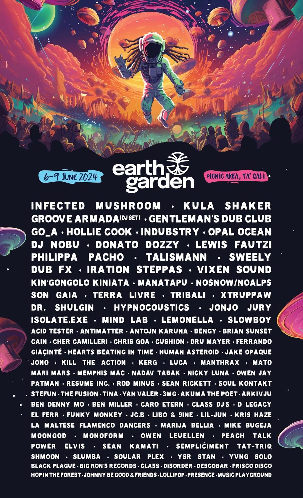 Lineup Poster Earth Garden 2024