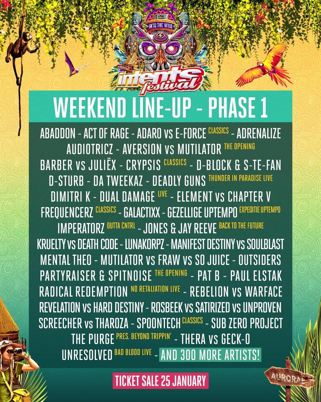 Lineup Poster Intents Festival 2024
