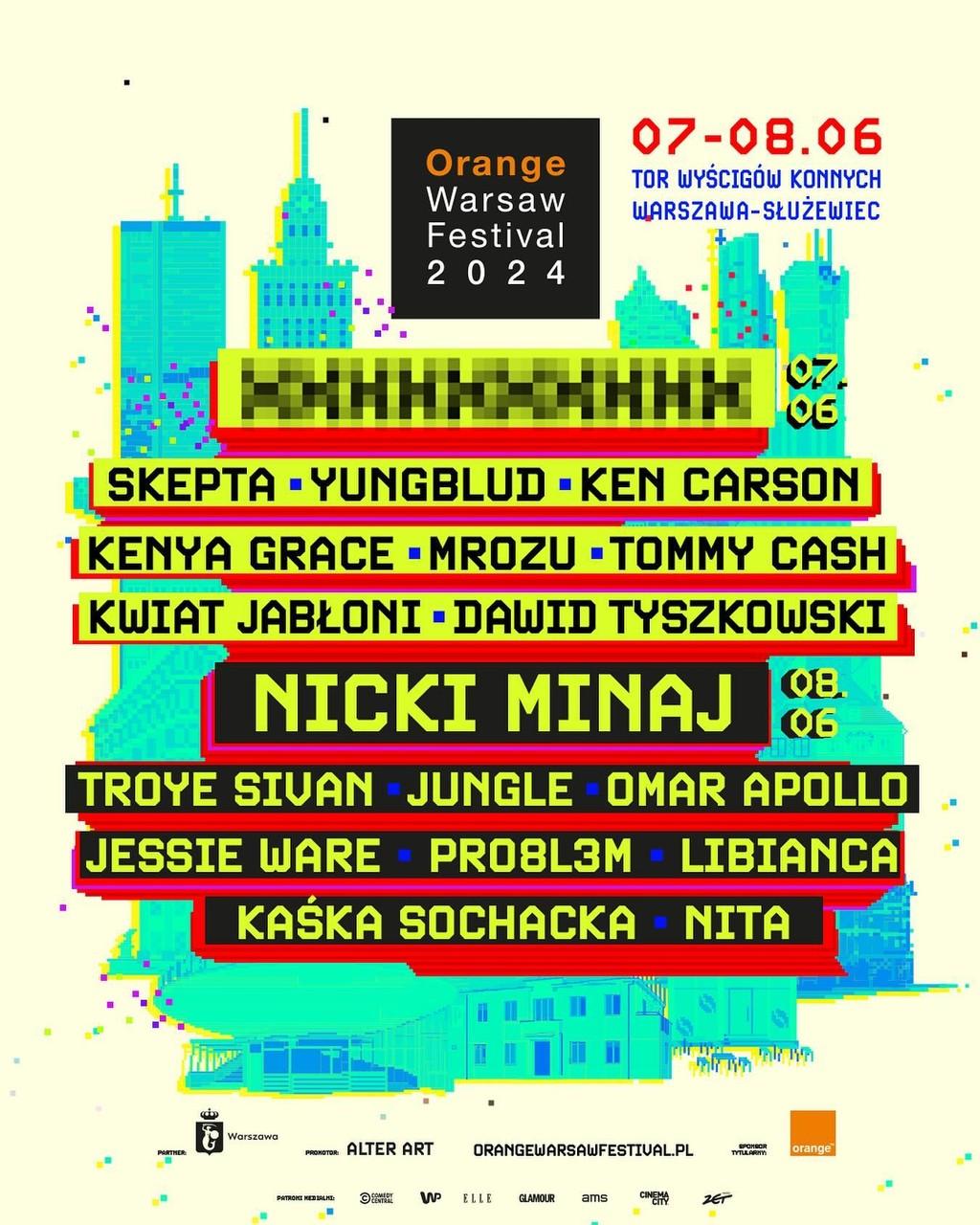 Lineup Poster Orange Warsaw Festival 2024