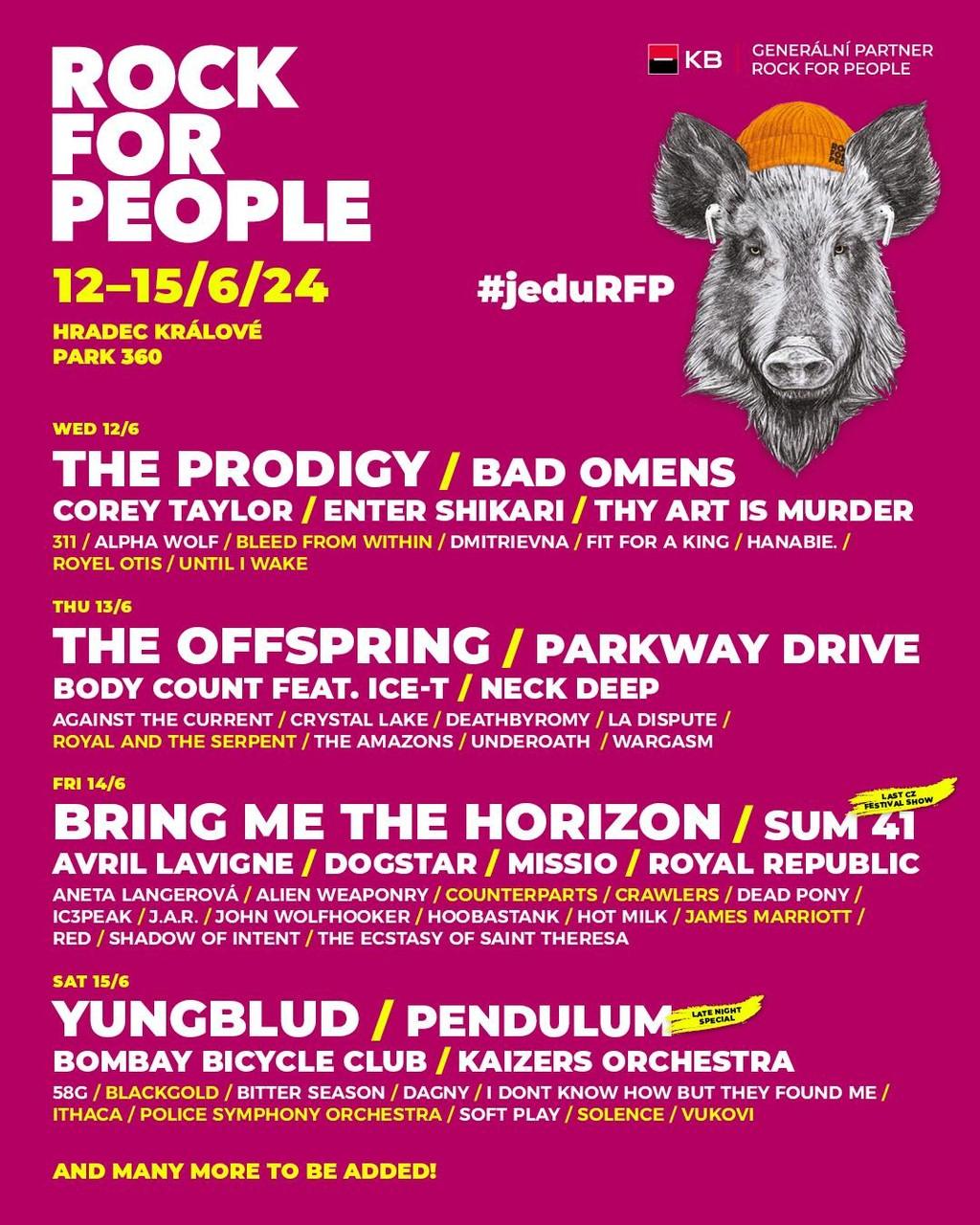 Lineup Poster Rock For People 2024