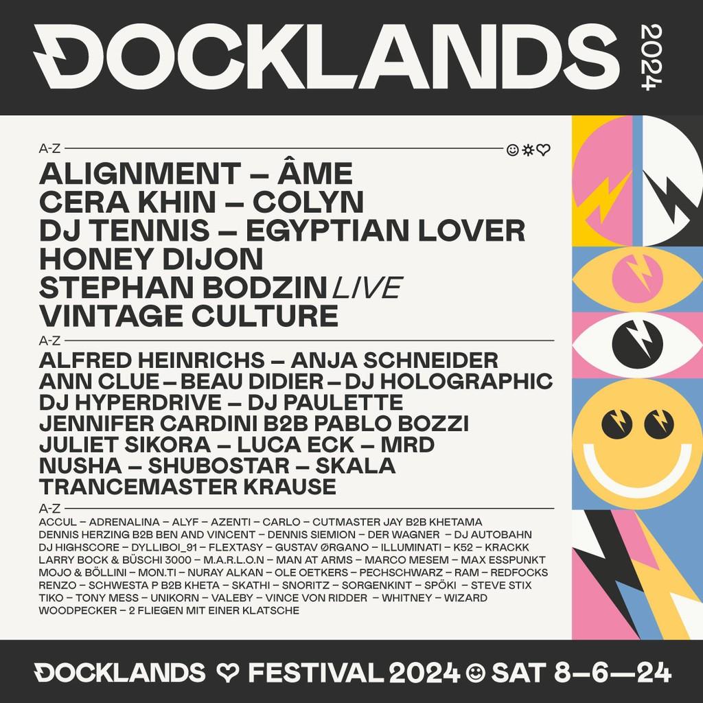 Lineup Poster Docklands Festival 2024