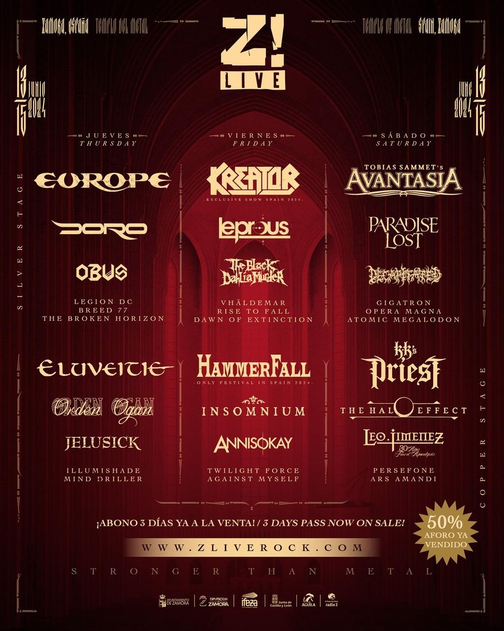 Lineup Poster Z! Live Rock Fest 2024