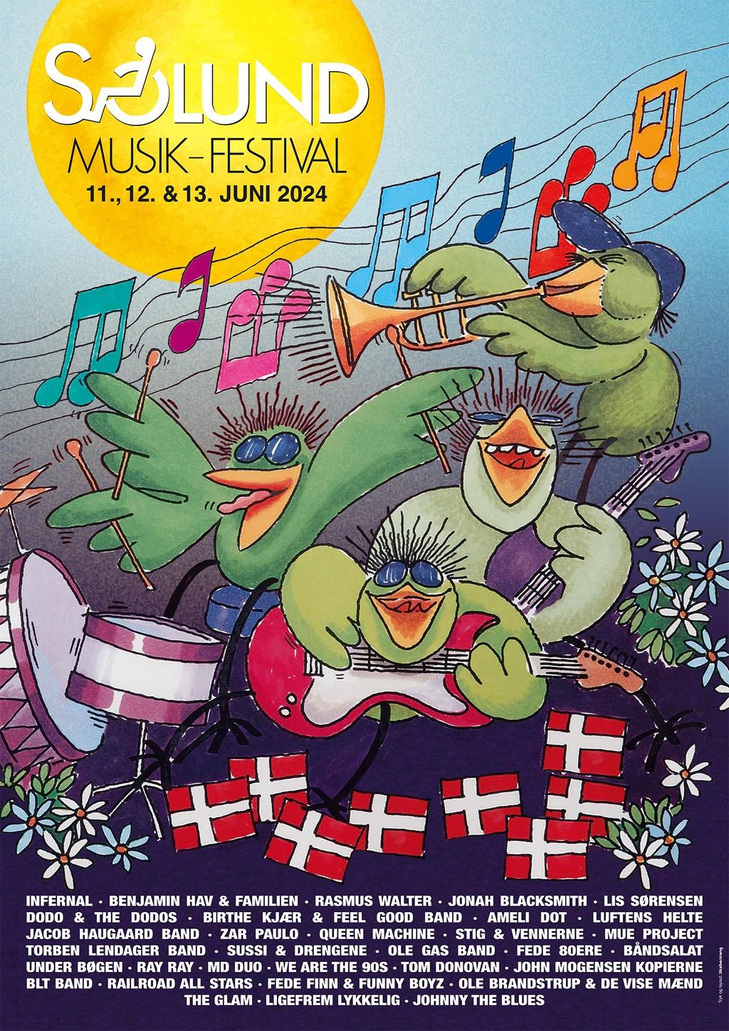 Lineup Poster Sølund Musik Festival 2024