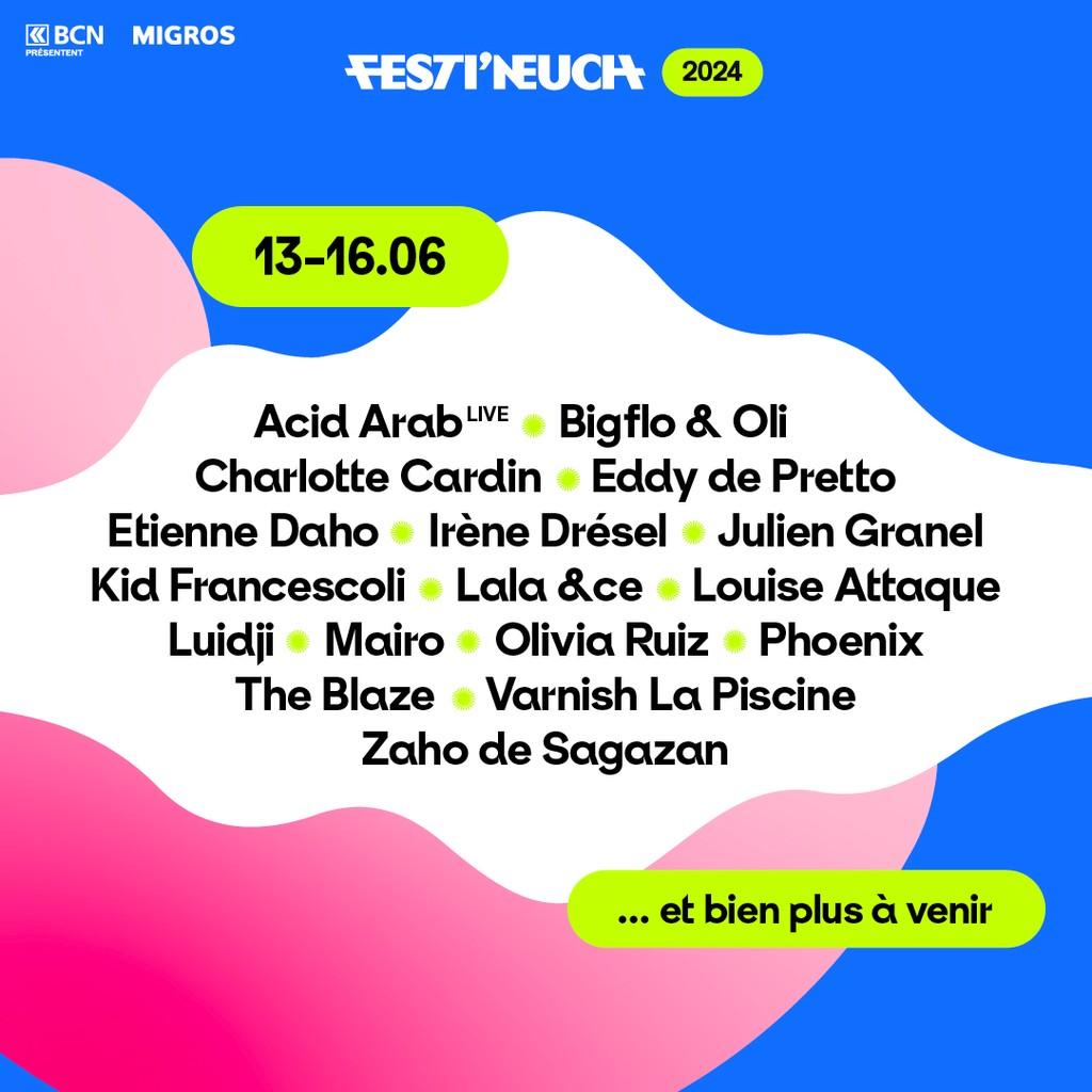 Lineup Poster Festi'neuch 2024