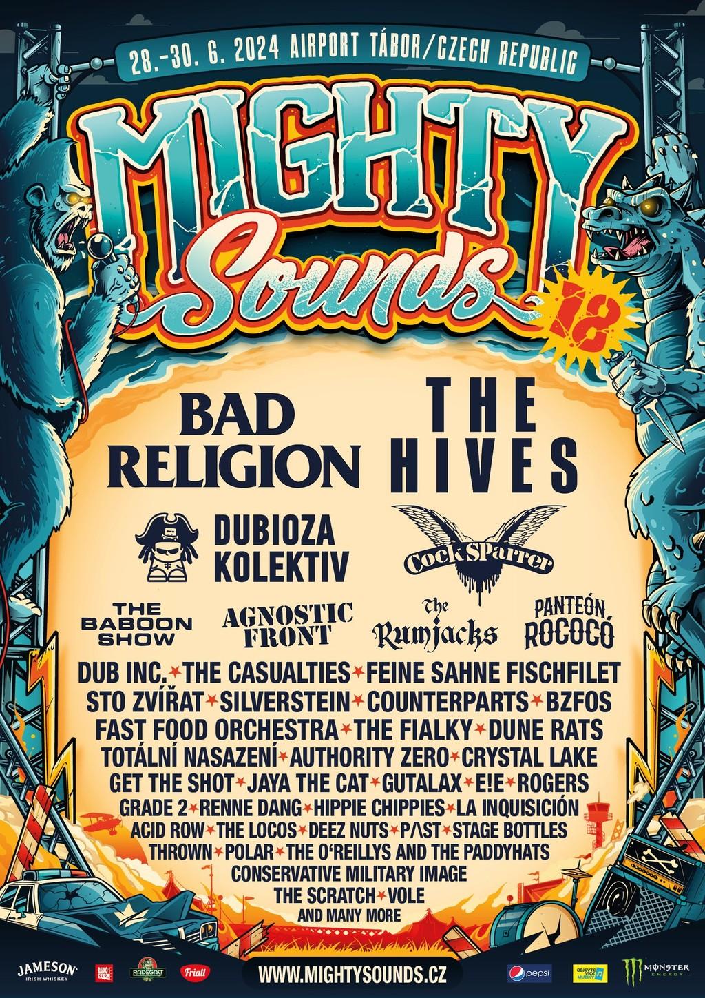 Lineup Poster Mighty Sounds Festival 2024