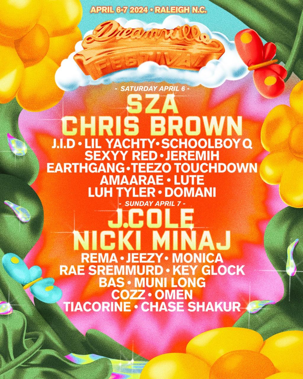 Lineup Poster Dreamville Festival 2024