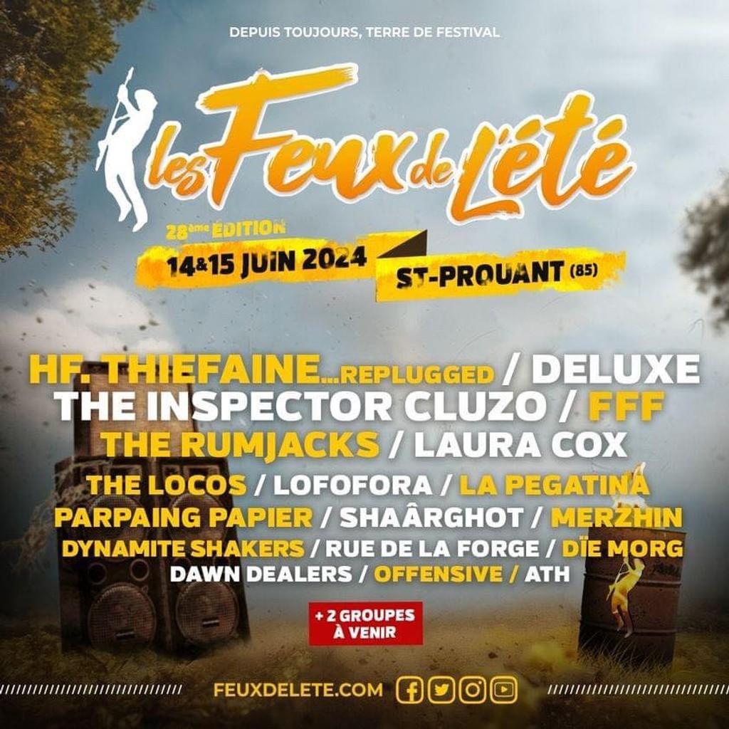 Lineup Poster Festival Les Feux de l'été 2024