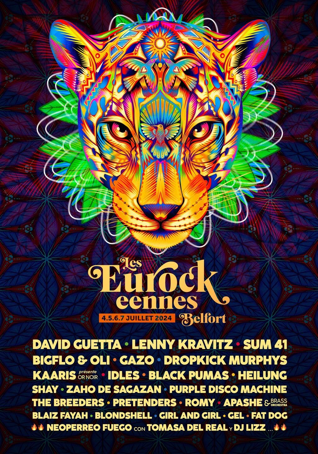 Lineup Poster Eurockéennes de Belfort 2024