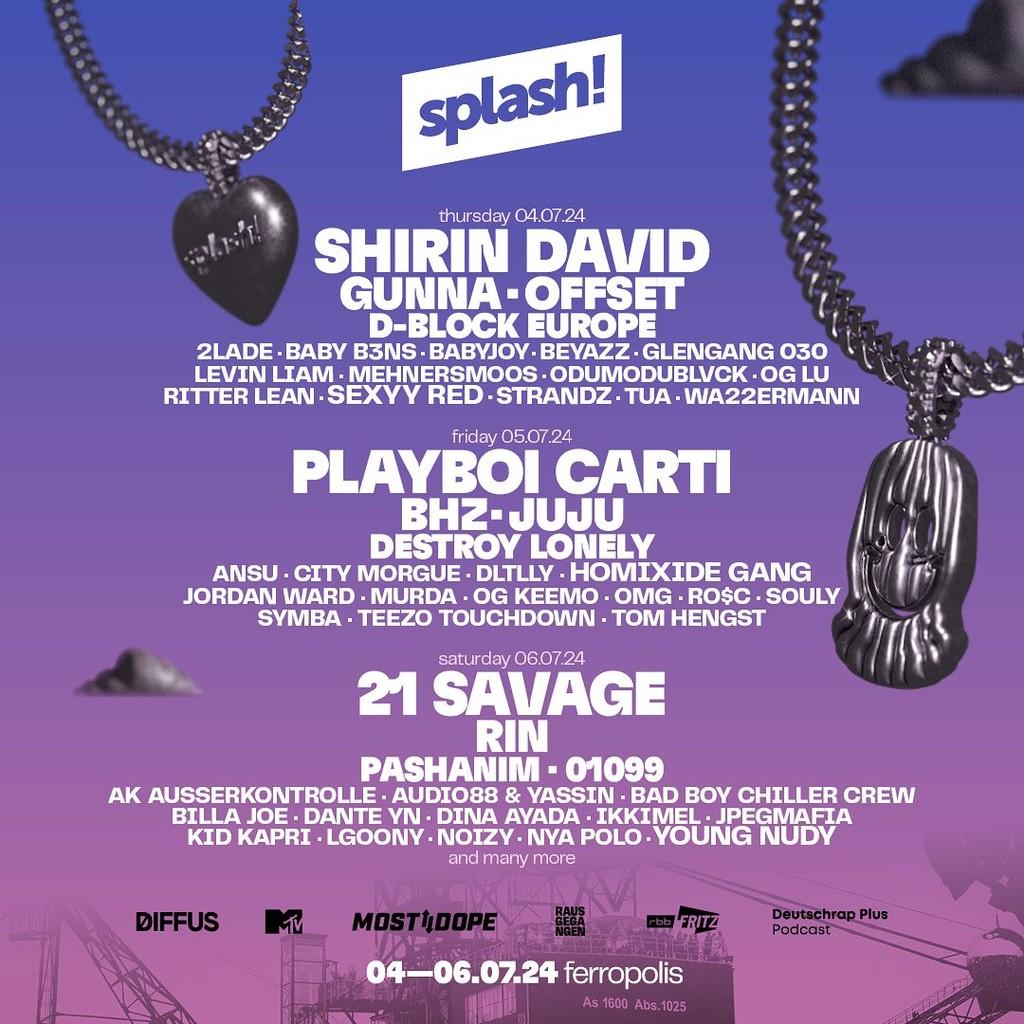 Lineup Poster splash! Festival 2024