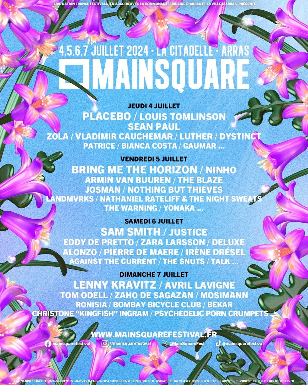 Lineup Poster Main Square Festival 2024