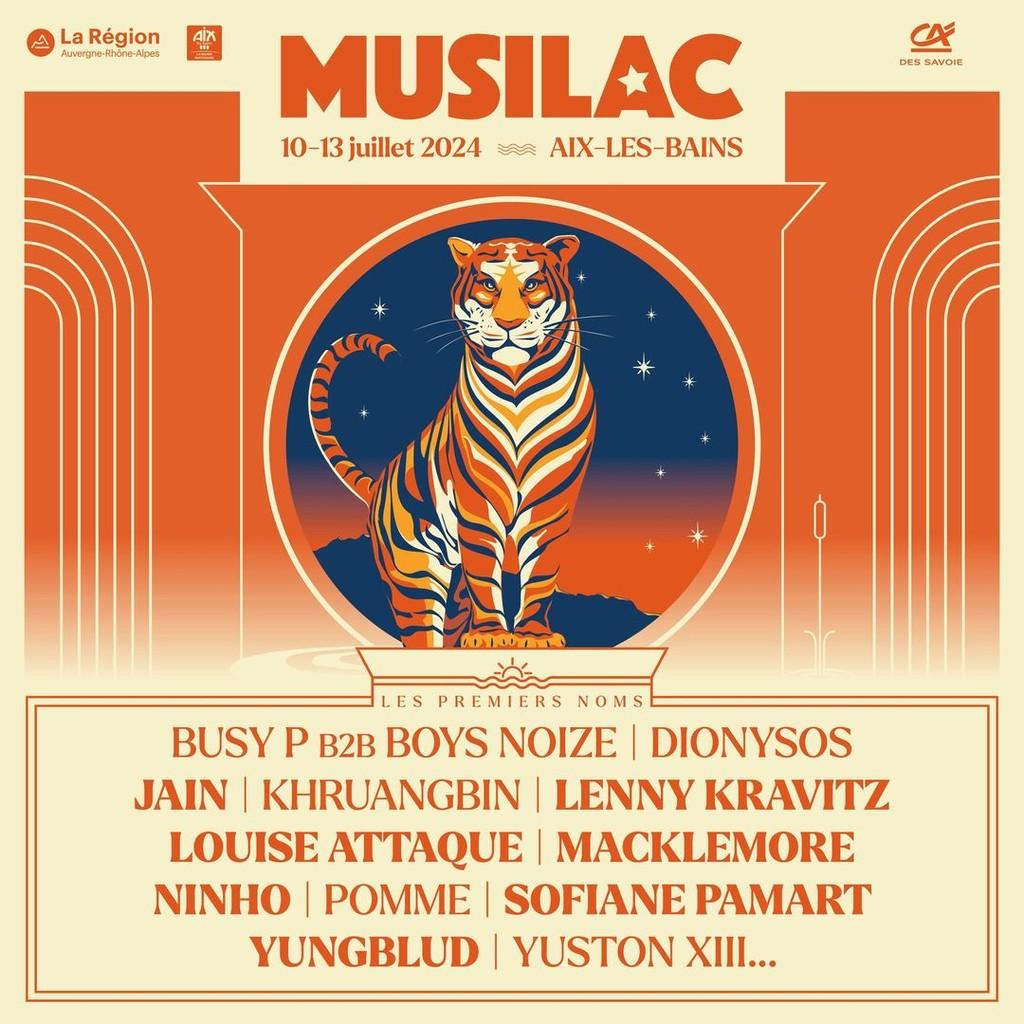 Lineup Poster Musilac Aix-les-Bains 2024