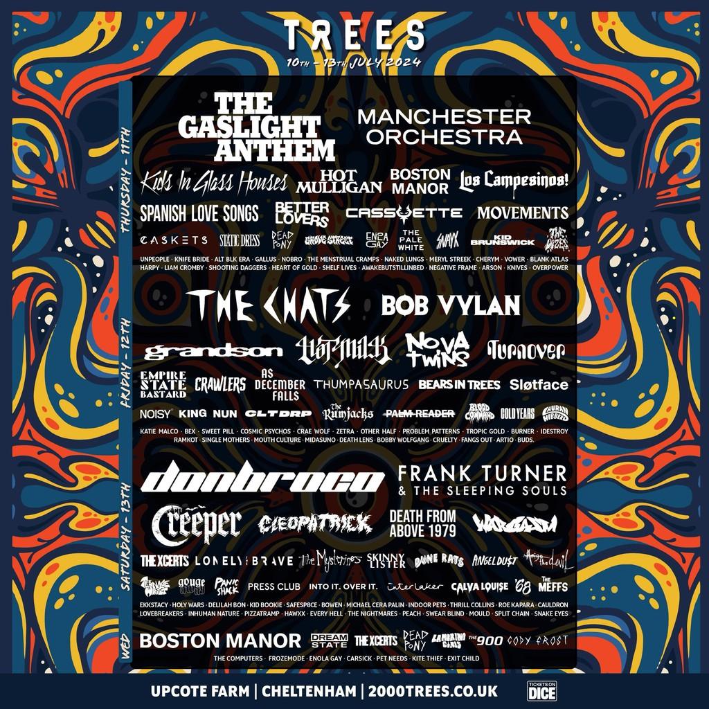 Lineup Poster 2000trees Festival 2024