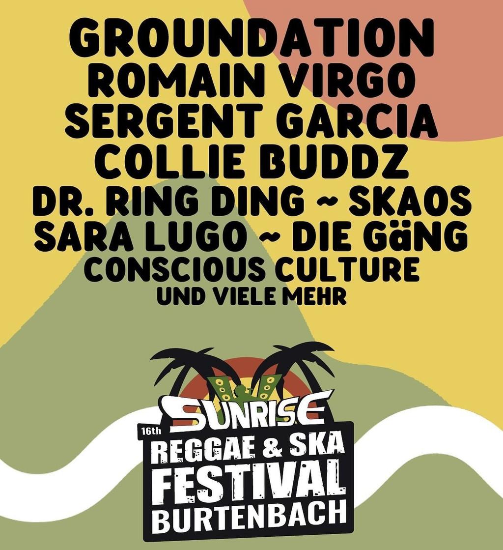 Lineup Poster Sunrise Reggae and Ska Festival 2024