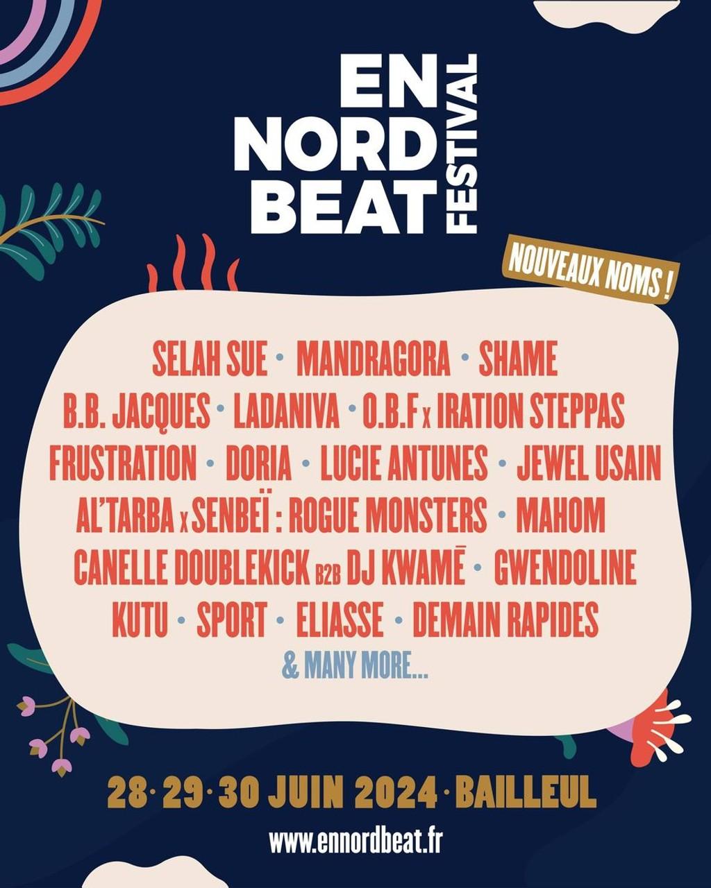 Lineup Poster En Nord Beat Festival 2024