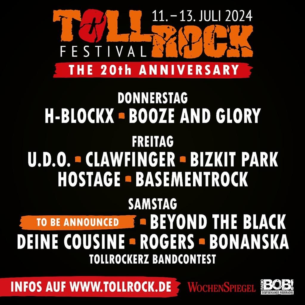 Lineup Poster Tollrock Festival 2024