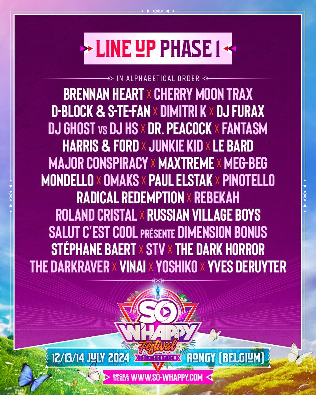 Lineup Poster So W'Happy Festival 2024