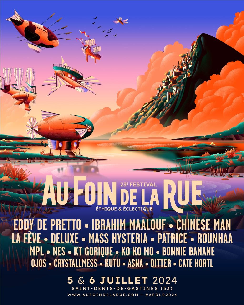 Lineup Poster Festival Au Foin De La Rue 2024