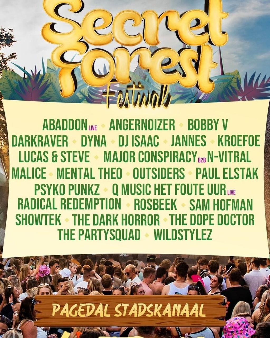 Lineup Poster Secret Forest Festival 2024