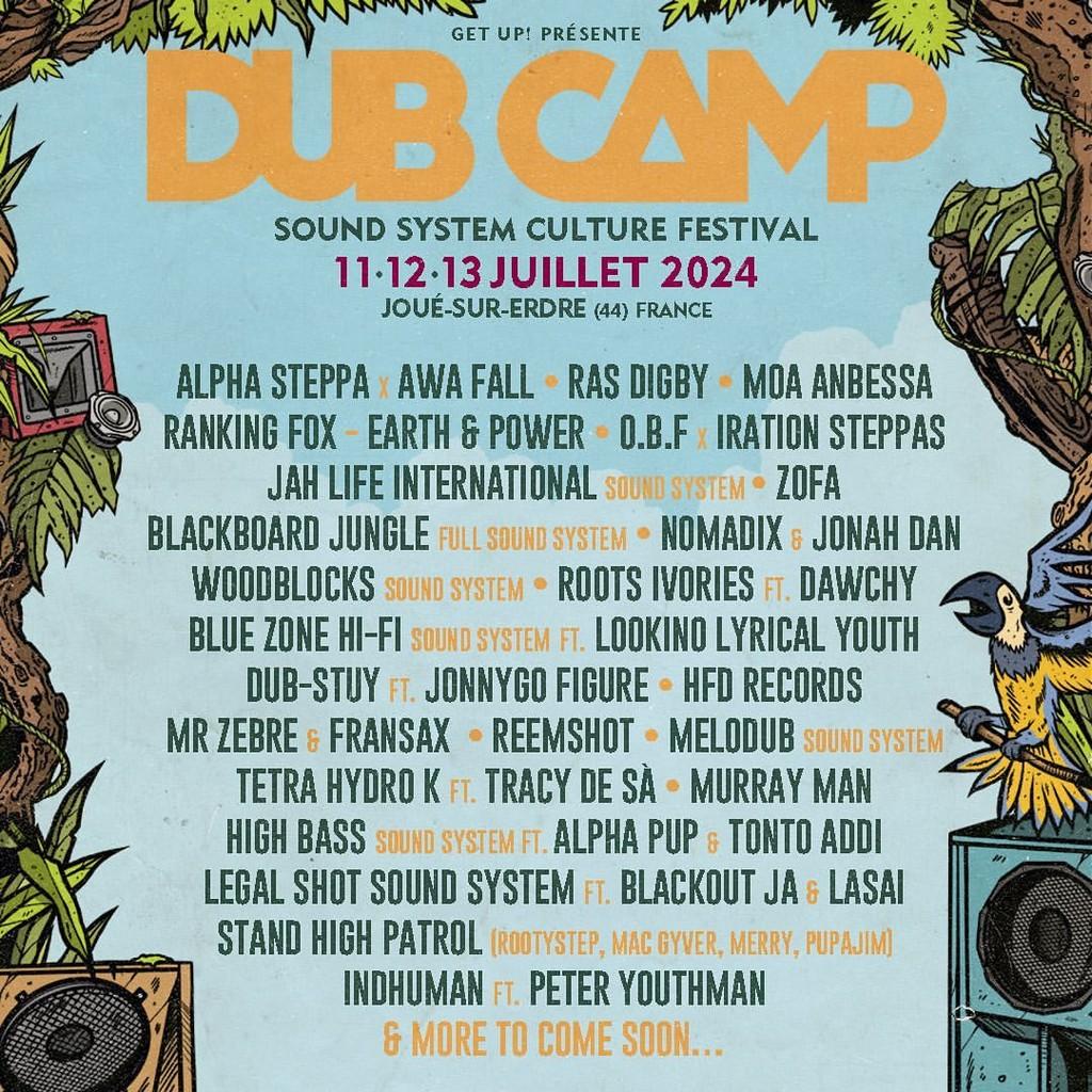 Lineup Poster Dub Camp Festival 2024