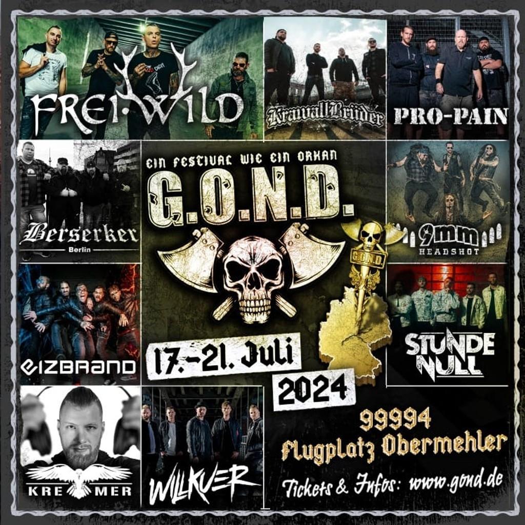 Lineup Poster G.O.N.D. Festival 2024