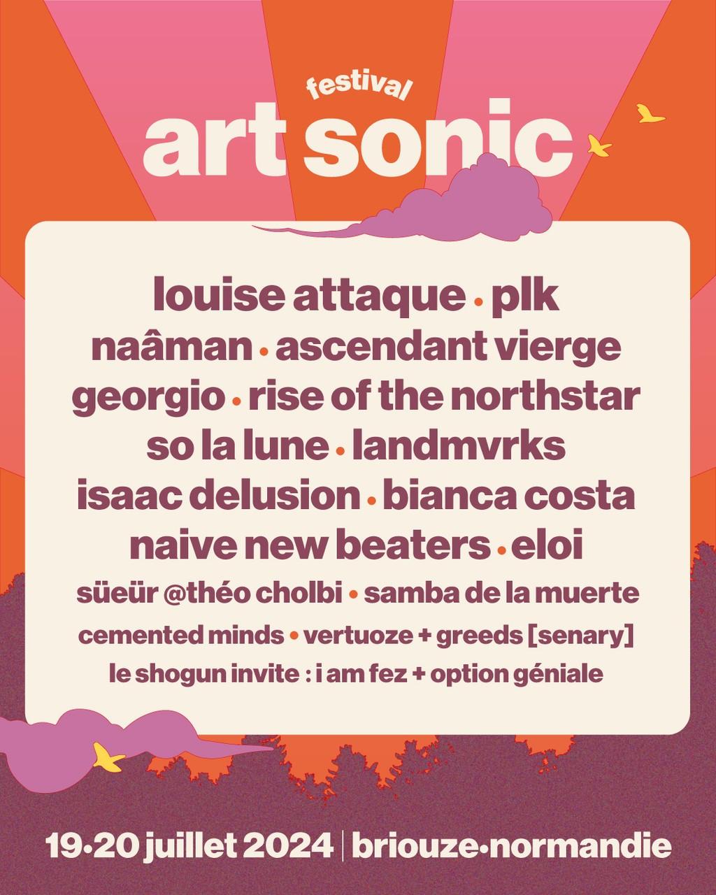 Lineup Poster Festival Art Sonic 2024