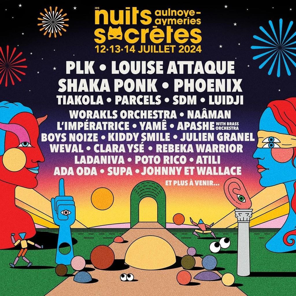 Lineup Poster Les Nuits Secrètes 2024