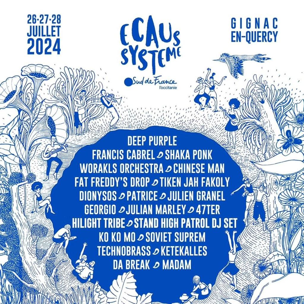 Lineup Poster Festival Ecaussystème 2024