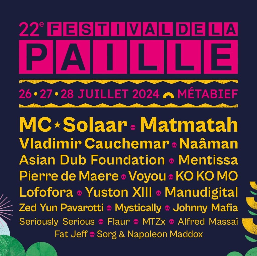 Lineup Poster Festival de la Paille 2024