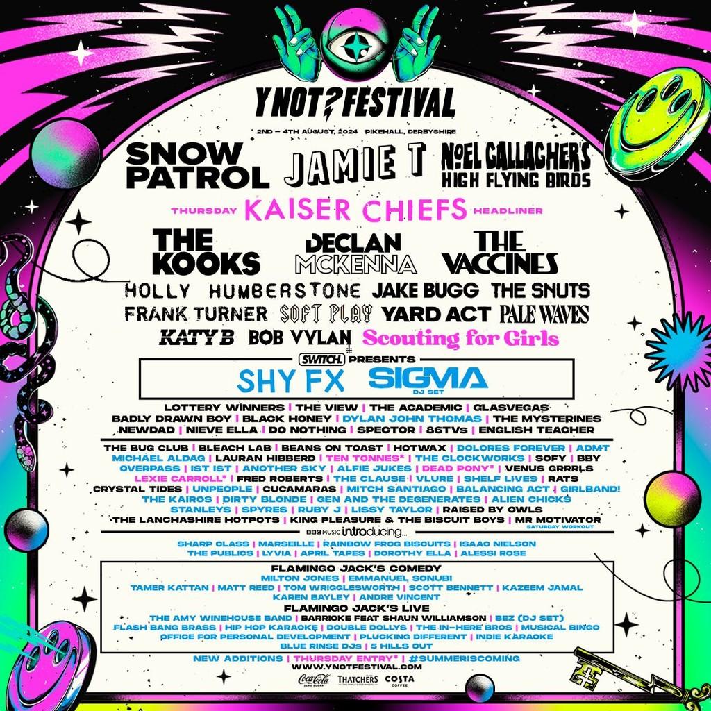 Lineup Poster Y Not Festival 2024