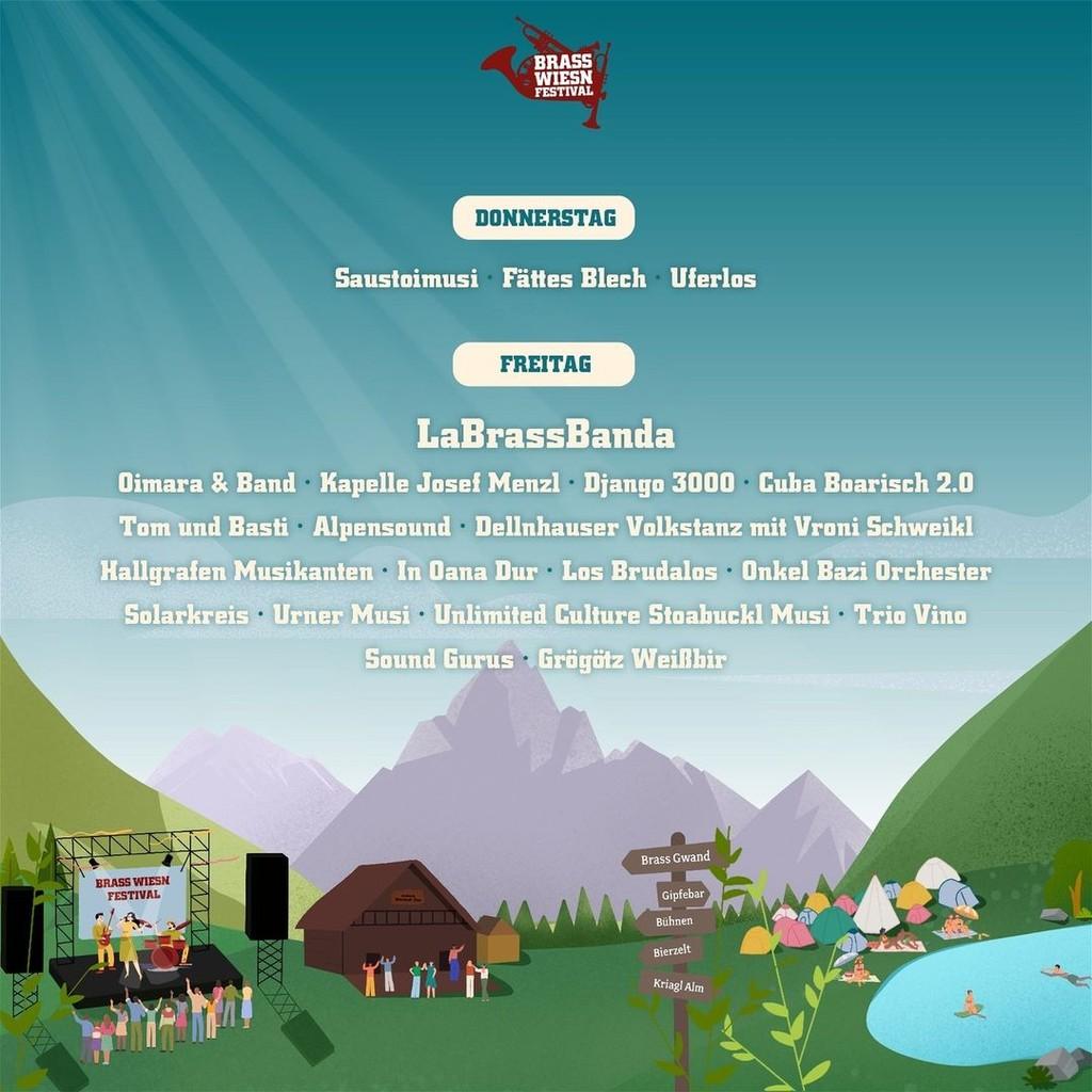 Lineup Poster Brass Wiesn Festival 2024