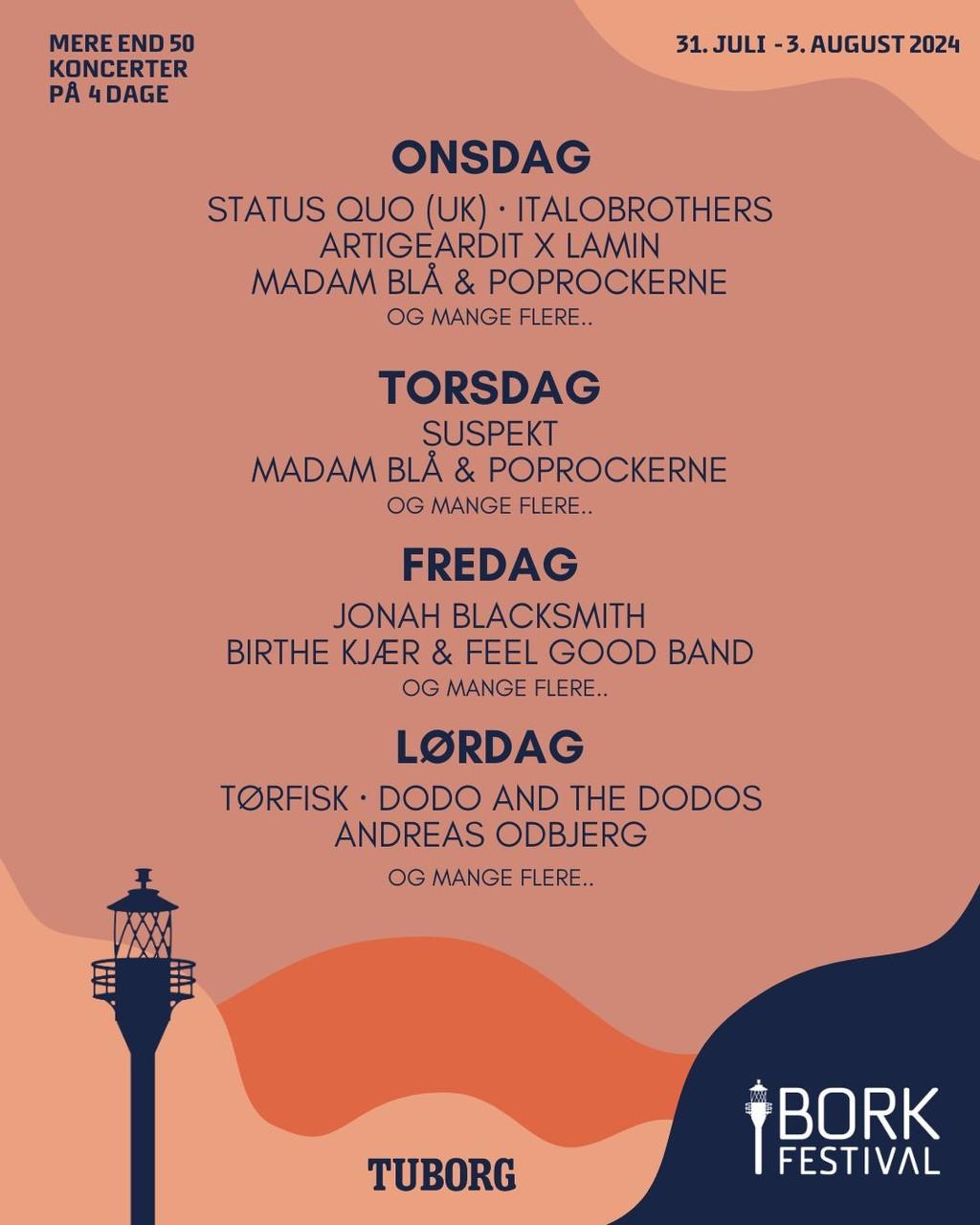 Lineup Poster Bork Festival 2024