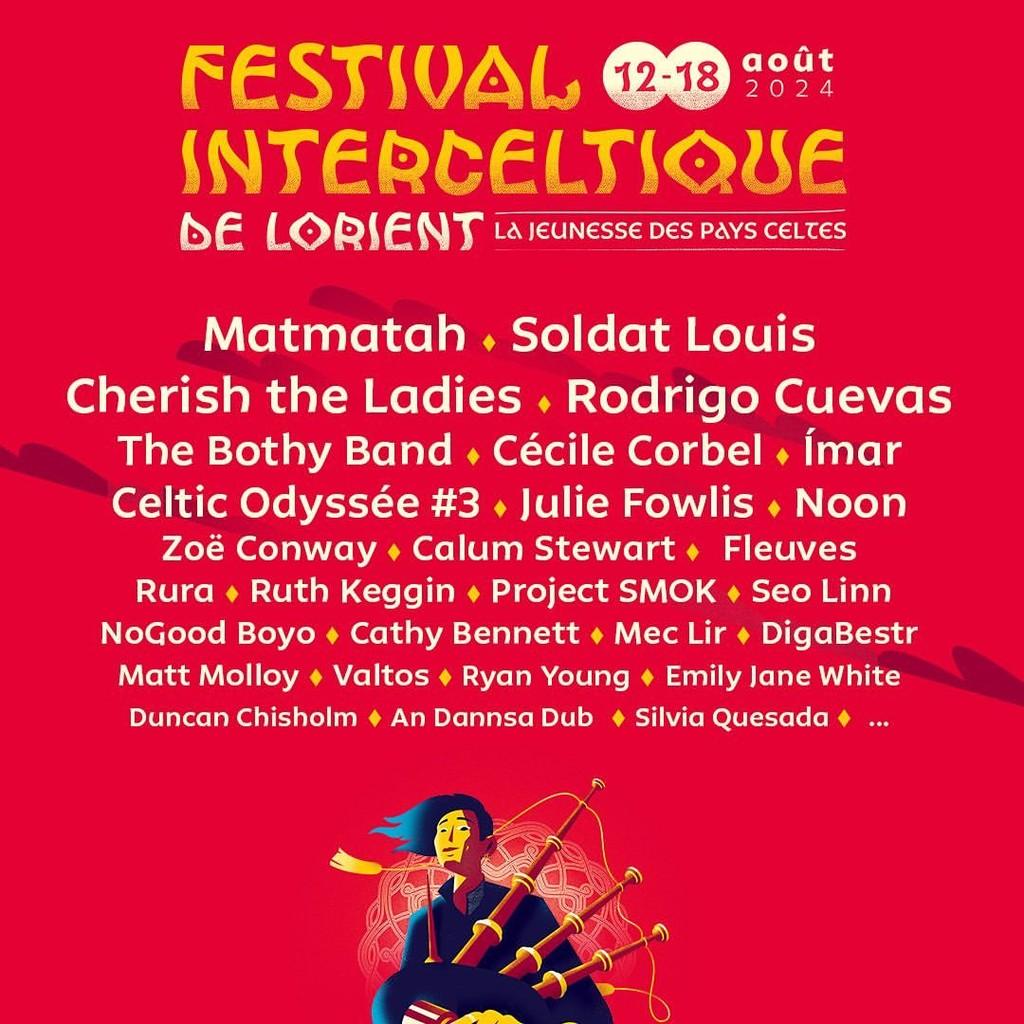 Lineup Poster Festival Interceltique de Lorient 2024