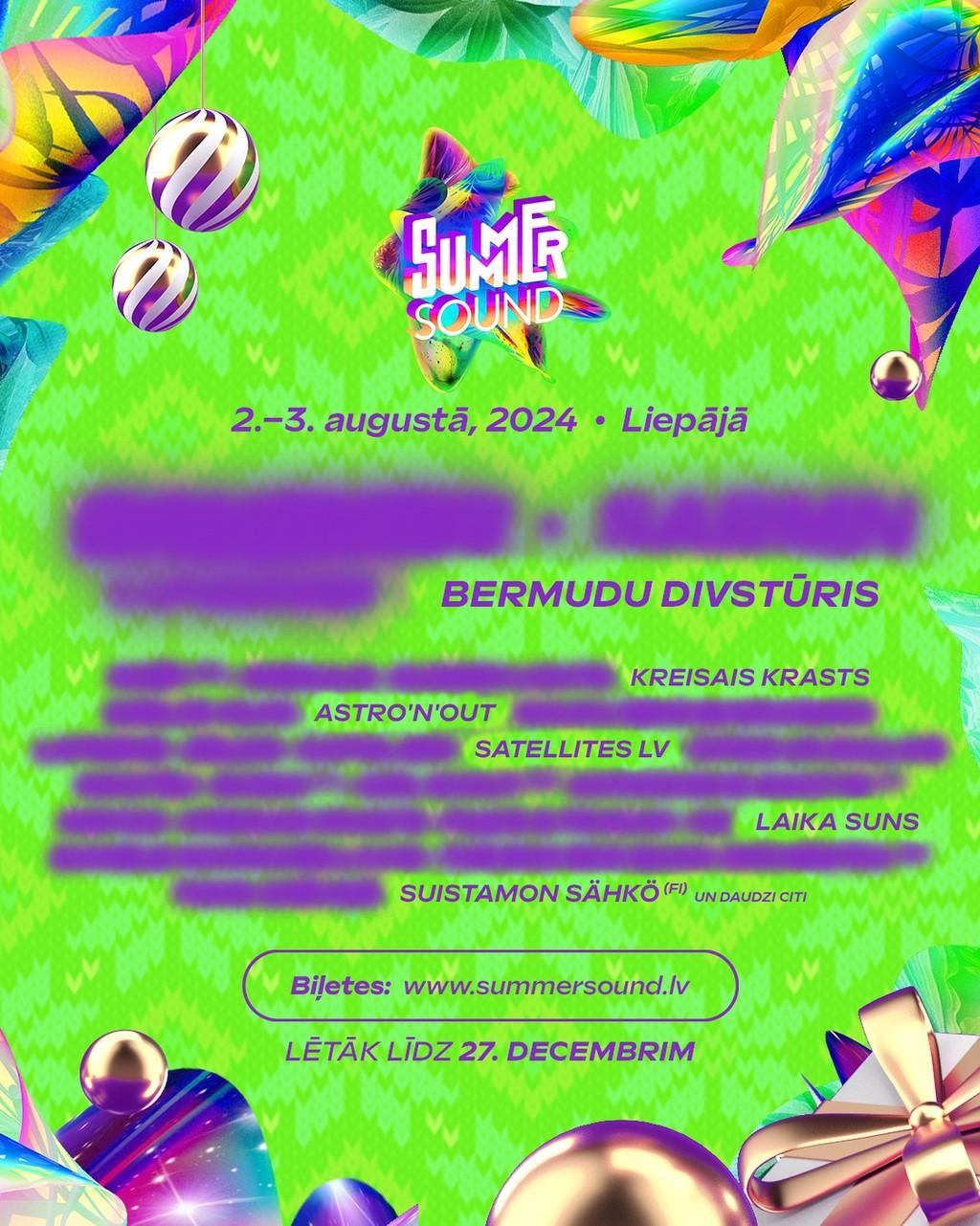 Lineup Poster Summer Sound Festival 2024