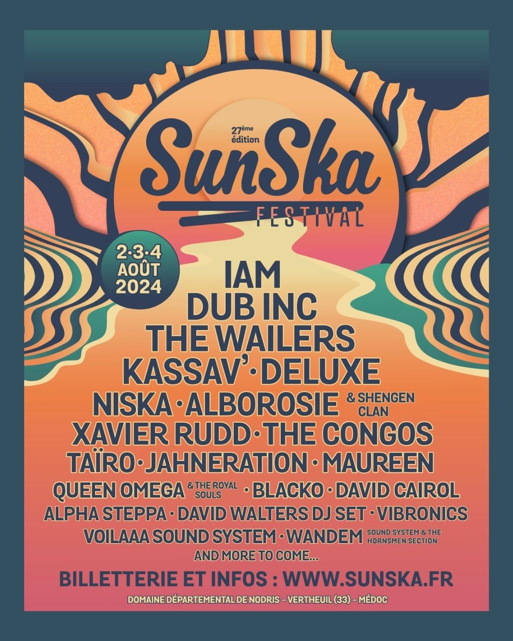 Lineup Poster Sun Ska Festival 2024