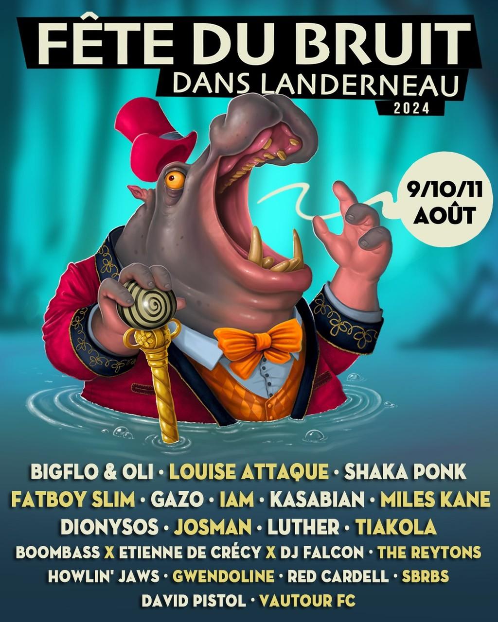 Lineup Poster Fête du Bruit dans Landerneau 2024