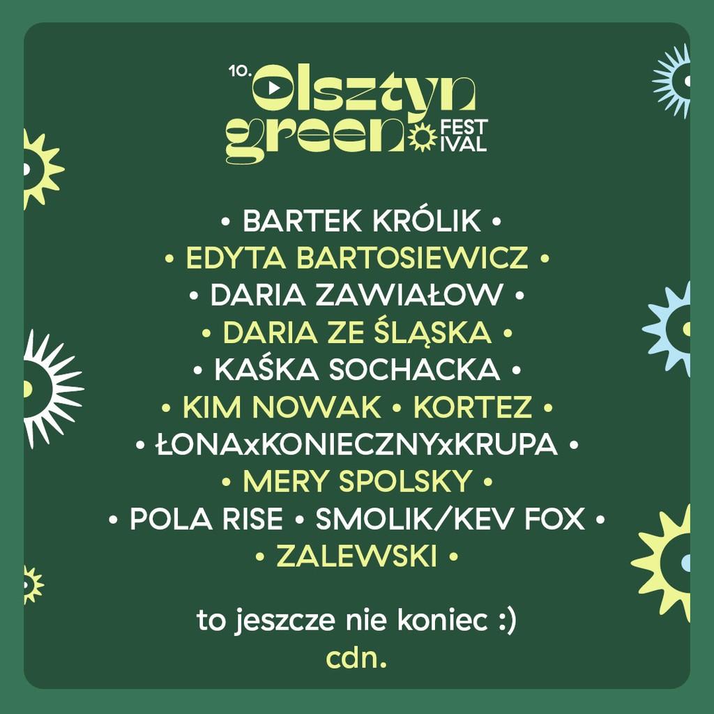 Lineup Poster Olsztyn Green Festival 2024