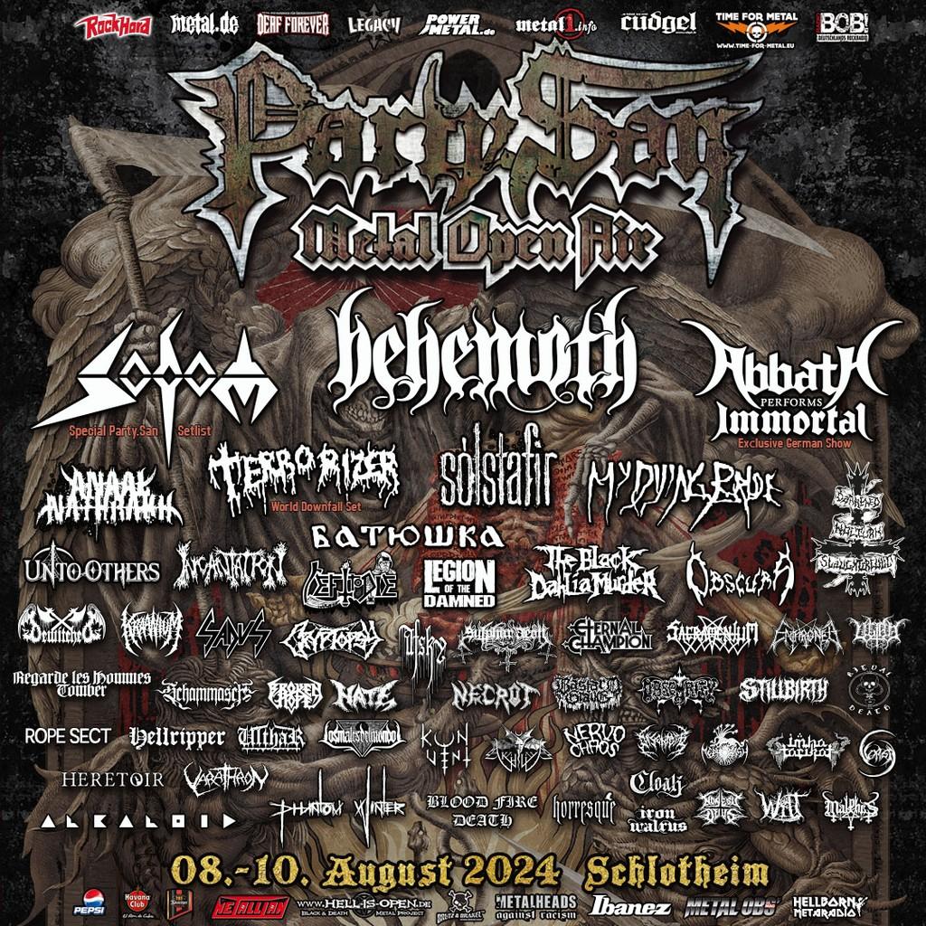 Lineup Poster Party.San Metal Open Air 2024