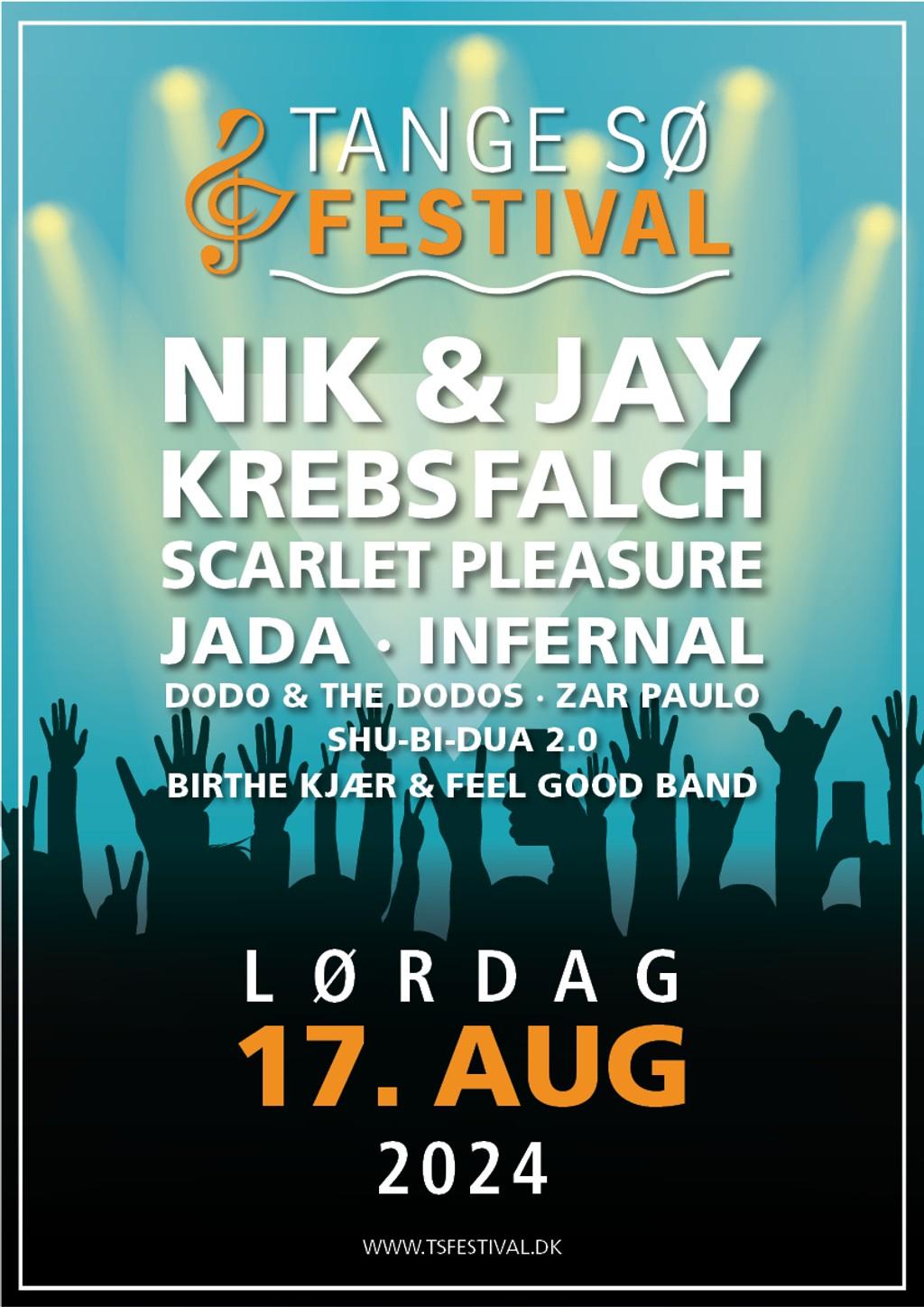 Lineup Poster Tange Sø Festival 2024