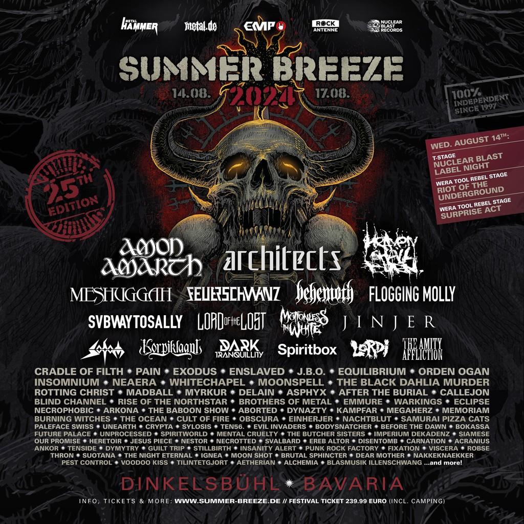 Lineup Poster Summer Breeze Open Air 2024