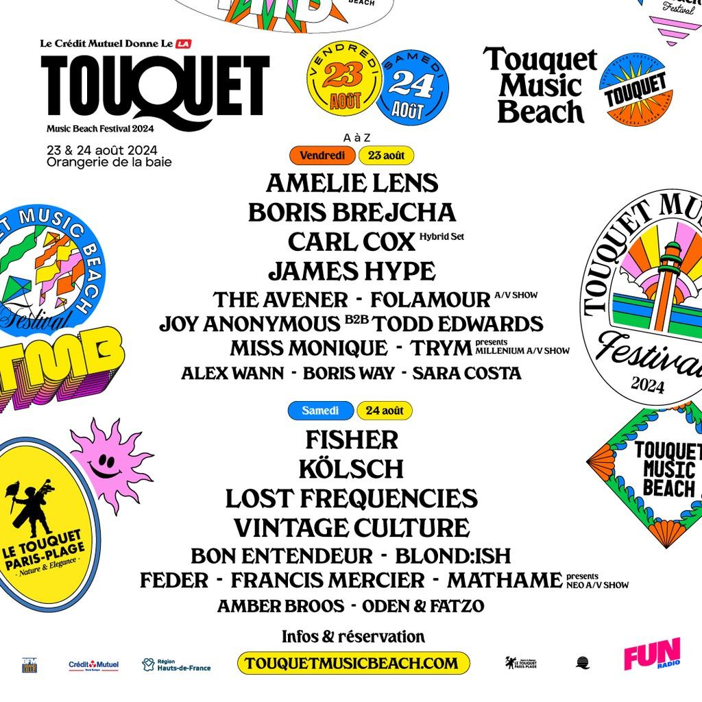 Lineup Poster Touquet Music Beach Festival 2024