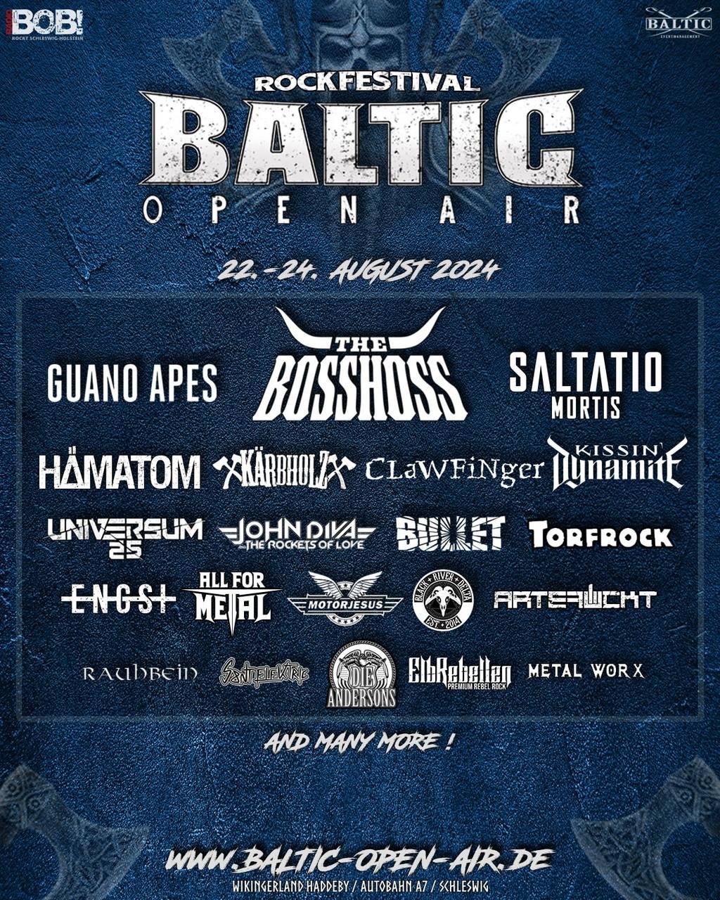 Lineup Poster Baltic Open Air 2024