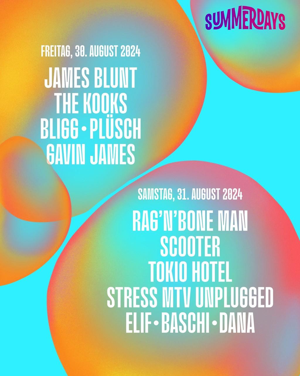 Lineup Poster Summerdays 2024